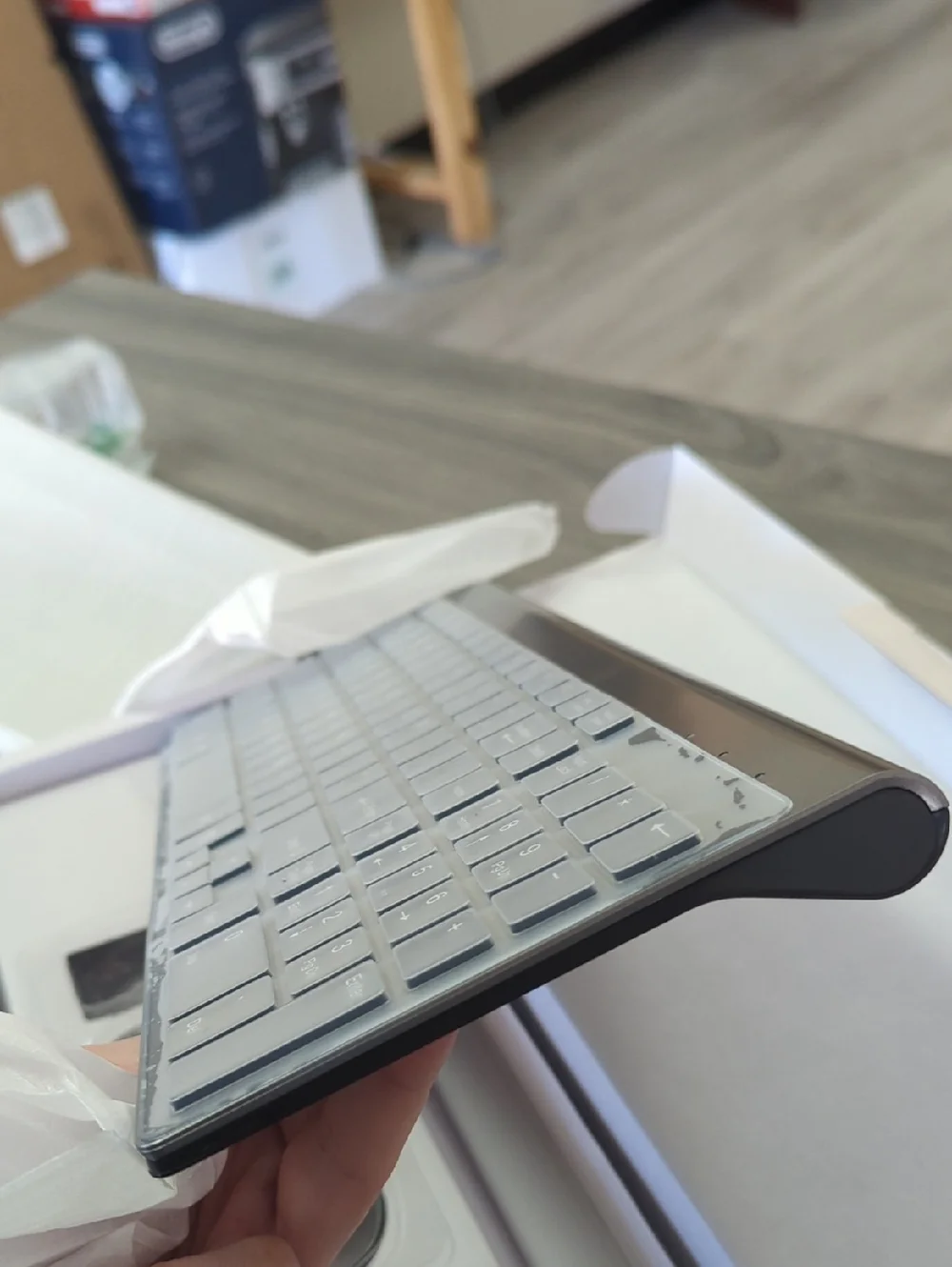 KM9000 TopMate Wireless Keyboard Combo Ultra Slim Gray Black